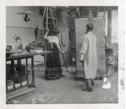 Louis Guingot dans son atelier (Nancy)